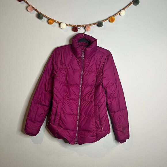 Athleta Downtown Puffer Jacket in Magenta Fuschia - Picture 2 of 9